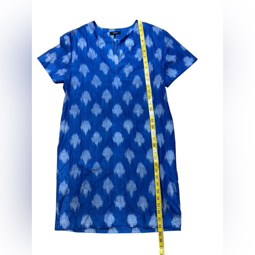 Theory. Blue and White Tie-Dye Dress - Picture 6 of 9